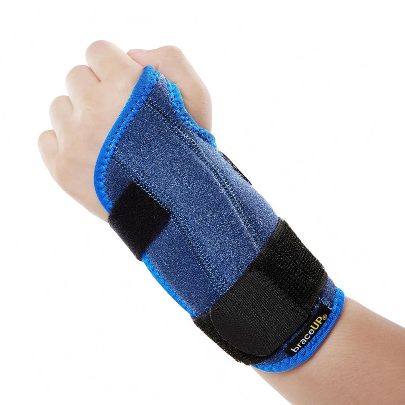 BraceUP Stabilized Kids Wrist Brace- Youth Wrist Support, Kids Wrist Splint, Child Wrist Brace for Daily Use, Boys and Girls height 3’3” to 4’11”, size 3-12 (Left Hand) - Image 1